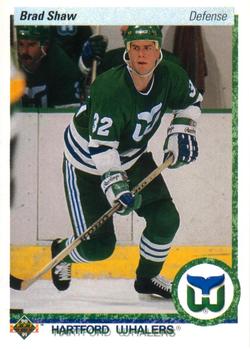 #90 Brad Shaw - Hartford Whalers - 1990-91 Upper Deck Hockey