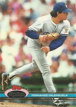 #90 Fernando Valenzuela - Los Angeles Dodgers - 1991 Stadium Club Baseball
