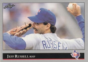 #90 Jeff Russell - Texas Rangers - 1992 Leaf Baseball