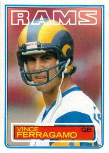 #90 Vince Ferragamo - Los Angeles Rams - 1983 Topps Football