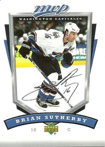 #290 Brian Sutherby - Washington Capitals - 2006-07 Upper Deck MVP Hockey