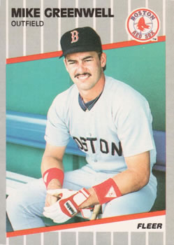 #90 Mike Greenwell - Boston Red Sox - 1989 Fleer Baseball
