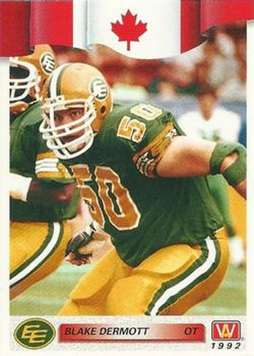 #90 Blake Dermott - Edmonton Eskimos - 1992 All World CFL Football