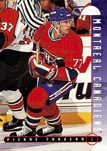#90 Pierre Turgeon - Montreal Canadiens - 1995-96 Leaf Hockey