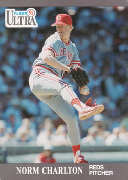#90 Norm Charlton - Cincinnati Reds - 1991 Ultra Baseball