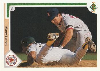 #90 Marty Barrett - Boston Red Sox - 1991 Upper Deck Baseball