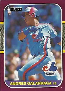 #90 Andres Galarraga - Montreal Expos - 1987 Donruss Opening Day Baseball