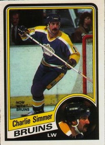 #90 Charlie Simmer - Boston Bruins - 1984-85 O-Pee-Chee Hockey