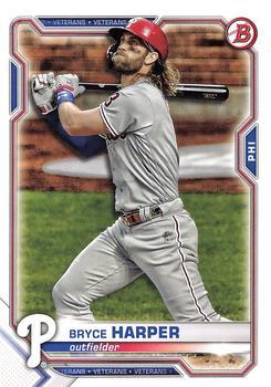 #90 Bryce Harper - Philadelphia Phillies - 2021 Bowman Baseball