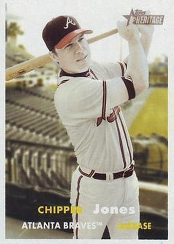 #90 Chipper Jones - Atlanta Braves - 2006 Topps Heritage Baseball