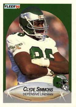 #90 Clyde Simmons - Philadelphia Eagles - 1990 Fleer Football