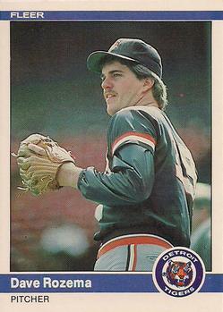 #90 Dave Rozema - Detroit Tigers - 1984 Fleer Baseball