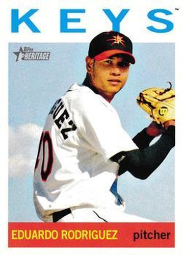 #90 Eduardo Rodriguez - Frederick Keys - 2013 Topps Heritage Minor League Baseball