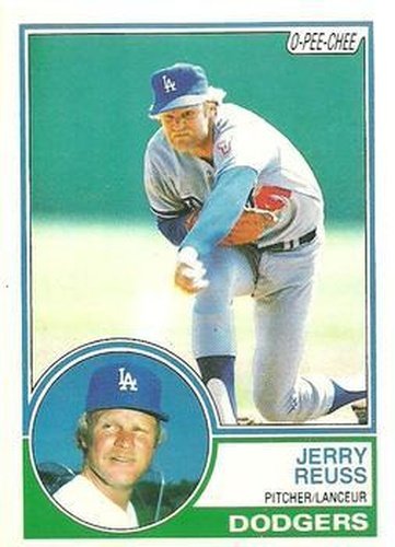 #90 Jerry Reuss - Los Angeles Dodgers - 1983 O-Pee-Chee Baseball