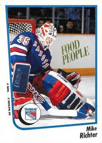 #90 Mike Richter - New York Rangers - 1994-95 Panini Hockey Stickers
