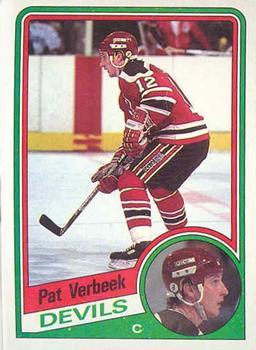 #90 Pat Verbeek - New Jersey Devils - 1984-85 Topps Hockey