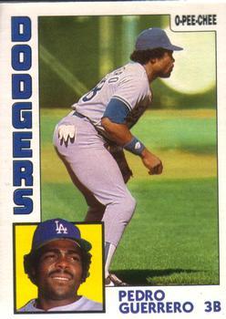 #90 Pedro Guerrero - Los Angeles Dodgers - 1984 O-Pee-Chee Baseball