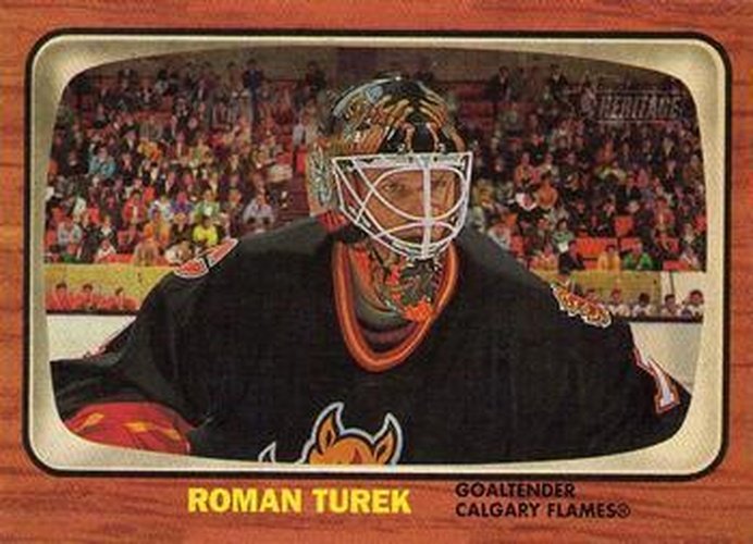 #90 Roman Turek - Calgary Flames - 2002-03 Topps Heritage Hockey