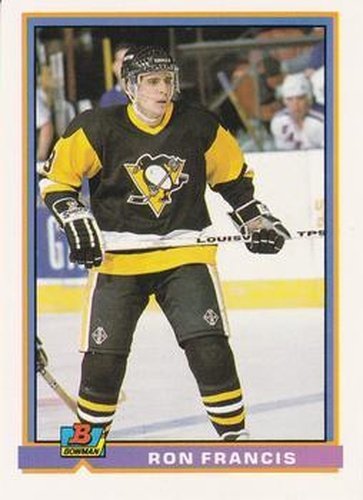 #90 Ron Francis - Pittsburgh Penguins - 1991-92 Bowman Hockey