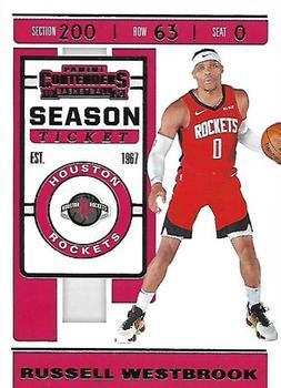 #90 Russell Westbrook - Houston Rockets - 2019-20 Panini Contenders Basketball