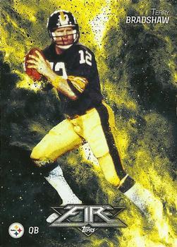 #90 Terry Bradshaw - Pittsburgh Steelers - 2014 Topps Fire Football