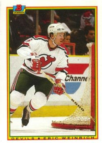 #90 Eric Weinrich - New Jersey Devils - 1990-91 Bowman Hockey