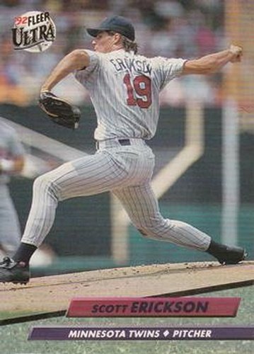 #90 Scott Erickson - Minnesota Twins - 1992 Ultra Baseball