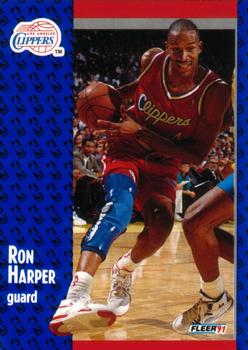 #90 Ron Harper - Los Angeles Clippers - 1991-92 Fleer Basketball