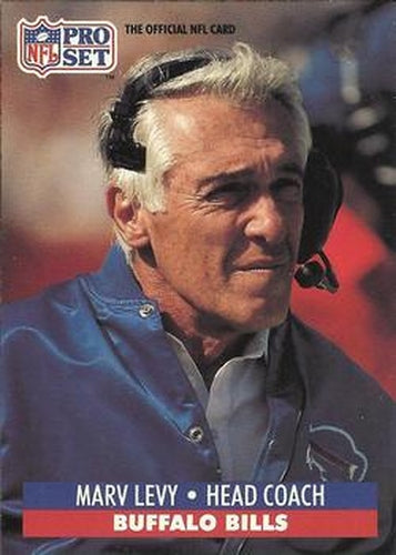 #90 Marv Levy - Buffalo Bills - 1991 Pro Set Football
