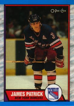 #90 James Patrick - New York Rangers - 1989-90 O-Pee-Chee Hockey