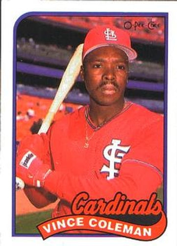 #90 Vince Coleman - St. Louis Cardinals - 1989 O-Pee-Chee Baseball