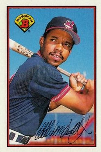 #90 Oddibe McDowell - Cleveland Indians - 1989 Bowman Baseball