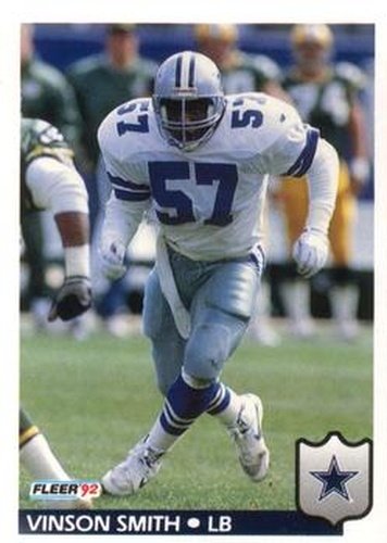 #90 Vinson Smith - Dallas Cowboys - 1992 Fleer Football