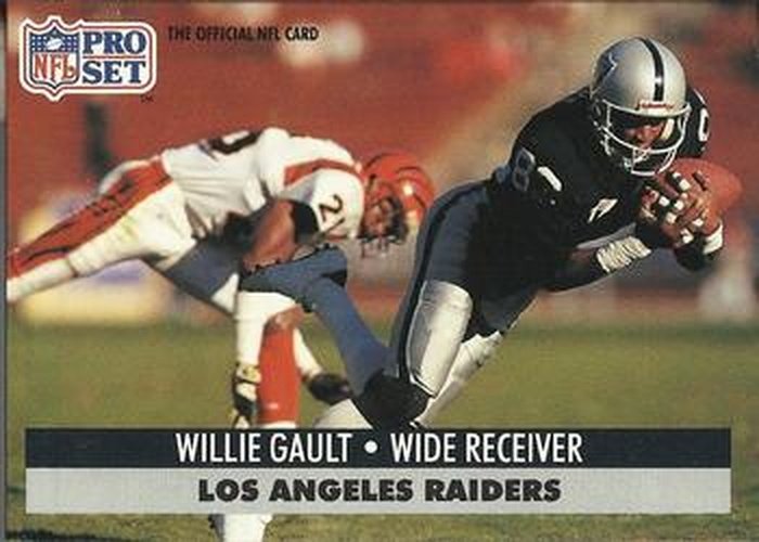#190 Willie Gault - Los Angeles Raiders - 1991 Pro Set Football