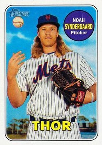 #90b Noah Syndergaard - New York Mets - 2018 Topps Heritage Baseball