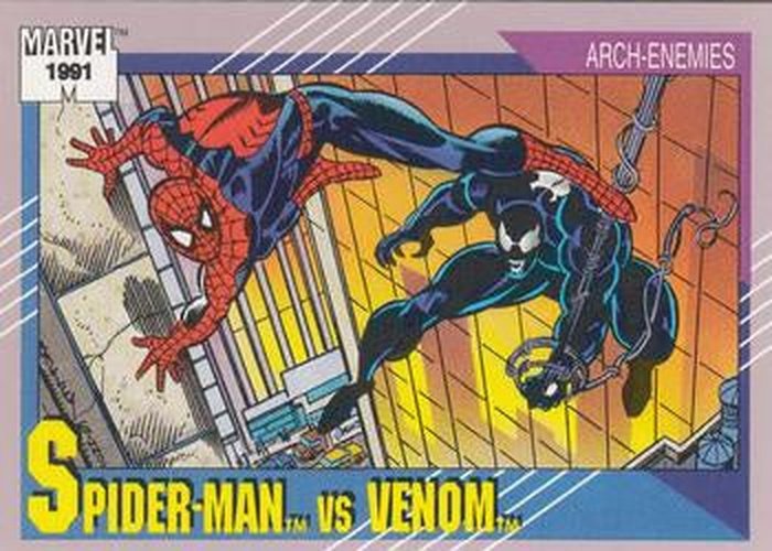 #91 Spider-Man vs. Venom - 1991 Impel Marvel Universe Series II