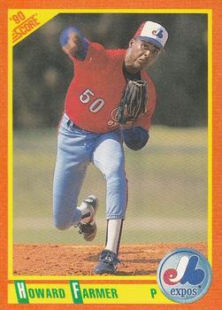 #91T Howard Farmer - Montreal Expos - 1990 Score Rookie & Traded Baseball