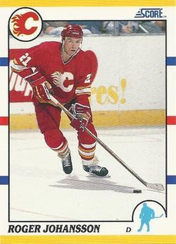 #91T Roger Johansson - Calgary Flames - 1990-91 Score Rookie and Traded Hockey