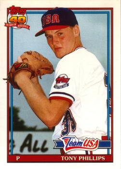 #91T Tony Phillips - USA - 1991 Topps Traded Baseball
