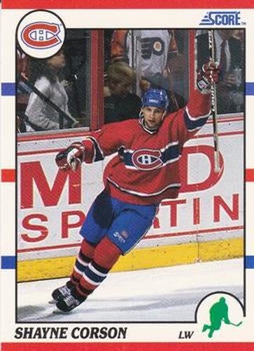 #91 Shayne Corson - Montreal Canadiens - 1990-91 Score Hottest and Rising Stars Hockey