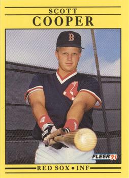 #91 Scott Cooper - Boston Red Sox - 1991 Fleer Baseball