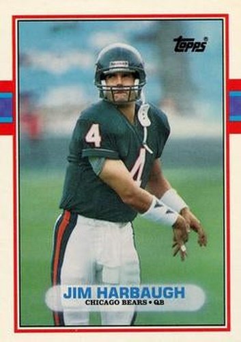 #91T Jim Harbaugh - Chicago Bears - 1989 Topps Traded Football