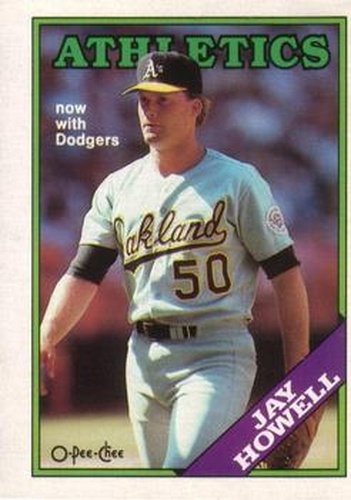 #91 Jay Howell - Los Angeles Dodgers - 1988 O-Pee-Chee Baseball