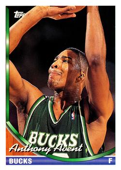 #91 Anthony Avent - Milwaukee Bucks - 1993-94 Topps Basketball