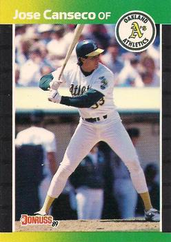 #91 Jose Canseco - Oakland Athletics - 1989 Donruss Baseball