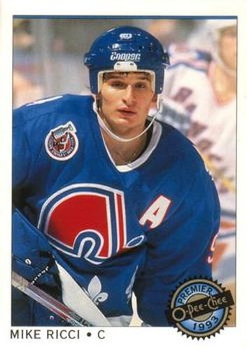 #91 Mike Ricci - Quebec Nordiques - 1992-93 O-Pee-Chee Premier Hockey
