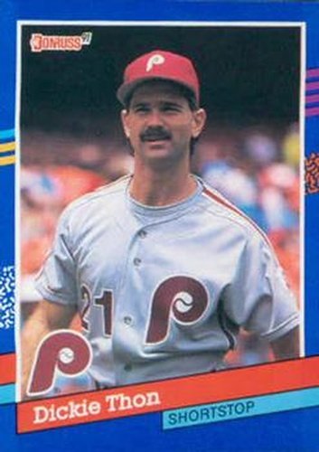 #91 Dickie Thon - Philadelphia Phillies - 1991 Donruss Baseball