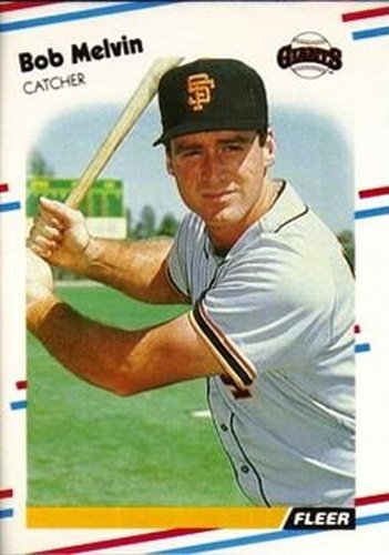 #91 Bob Melvin - San Francisco Giants - 1988 Fleer Baseball