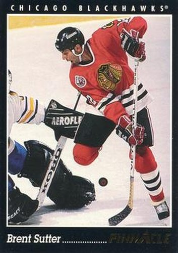 #91 Brent Sutter - Chicago Blackhawks - 1993-94 Pinnacle Hockey
