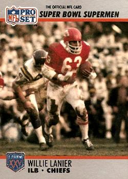 #91 Willie Lanier - Kansas City Chiefs - 1990-91 Pro Set Super Bowl XXV Silver Anniversary Football